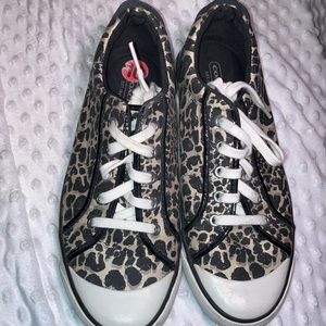 Coach low casual animal print sneaker, size 10. Fun and in great condition!